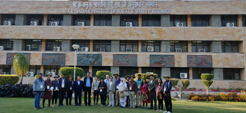 Scientists stand outside the ICAR building. Photo provided