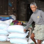 Loading wheat seed for distribution