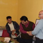 Dr. Arjun Kumar Shrestha welcoming team to AFU at Department of Agronomy-2
