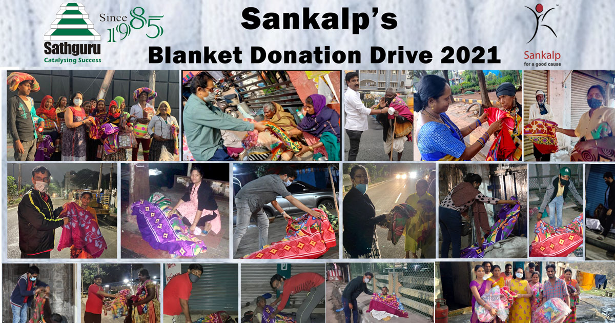 Sankalp provides blankets to homeless, street dwellers